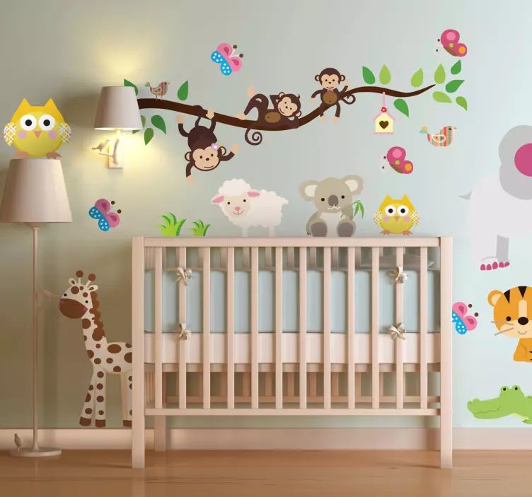 Stickers animaux jungle chambre enfant - TenStickers