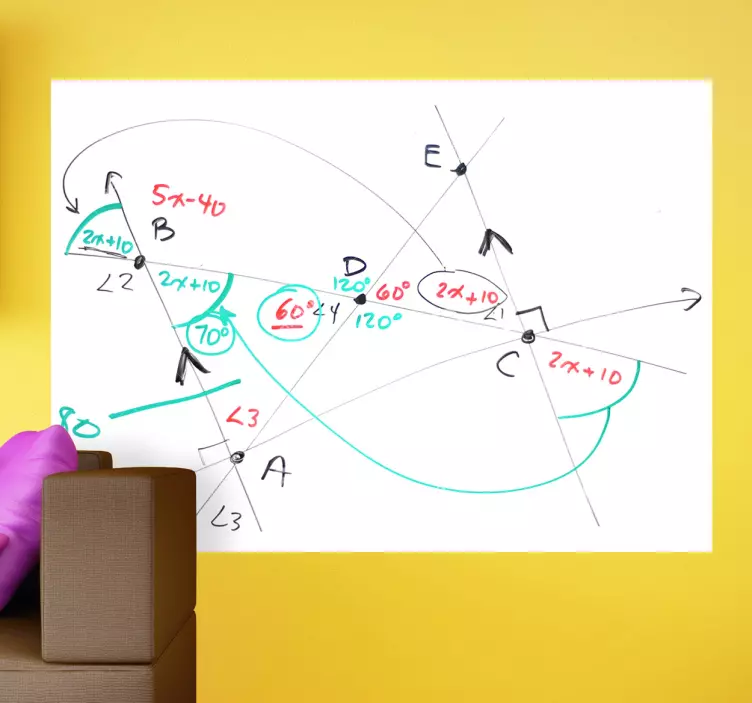 Tableau blanc adhésif simple - TenStickers