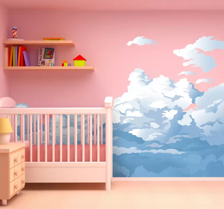 Sticker enfant ciel et nuages - TenStickers
