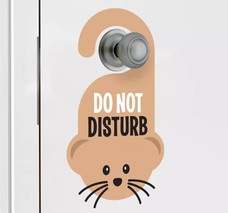 Sticker enfant do not disturb souris - TenStickers