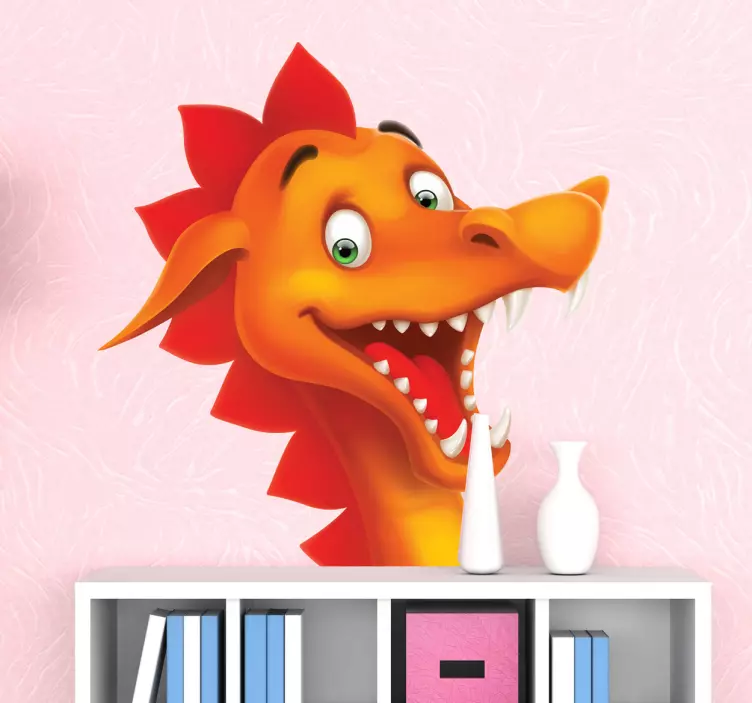 Sticker enfant dragon rieur - TenStickers