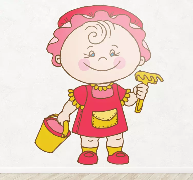 Sticker enfant fillette sable - TenStickers