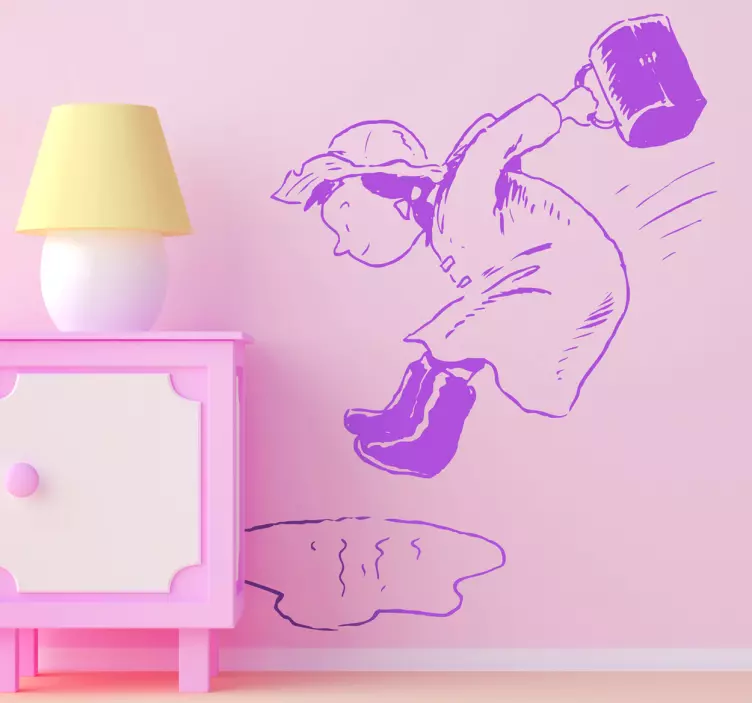 Sticker enfant flaque d'eau - TenStickers