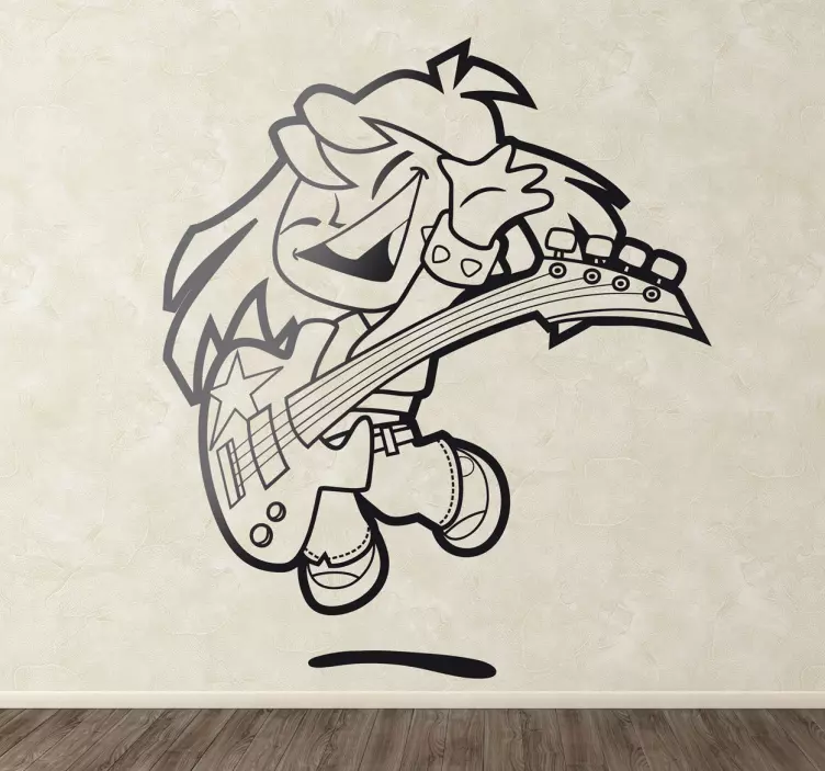 Sticker enfant guitariste - TenStickers