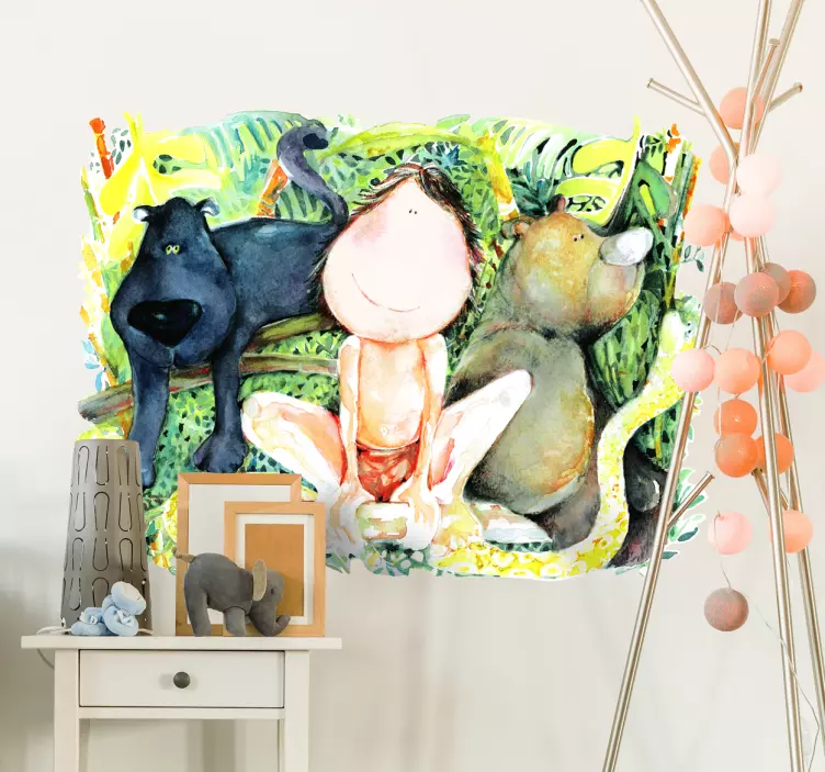 Sticker enfant le livre de la jungle - TenStickers