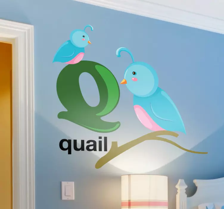 Sticker enfant lettre Q - TenStickers