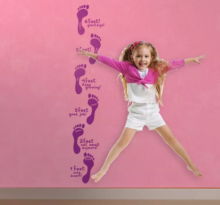 Sticker enfant mètre pieds - TenStickers