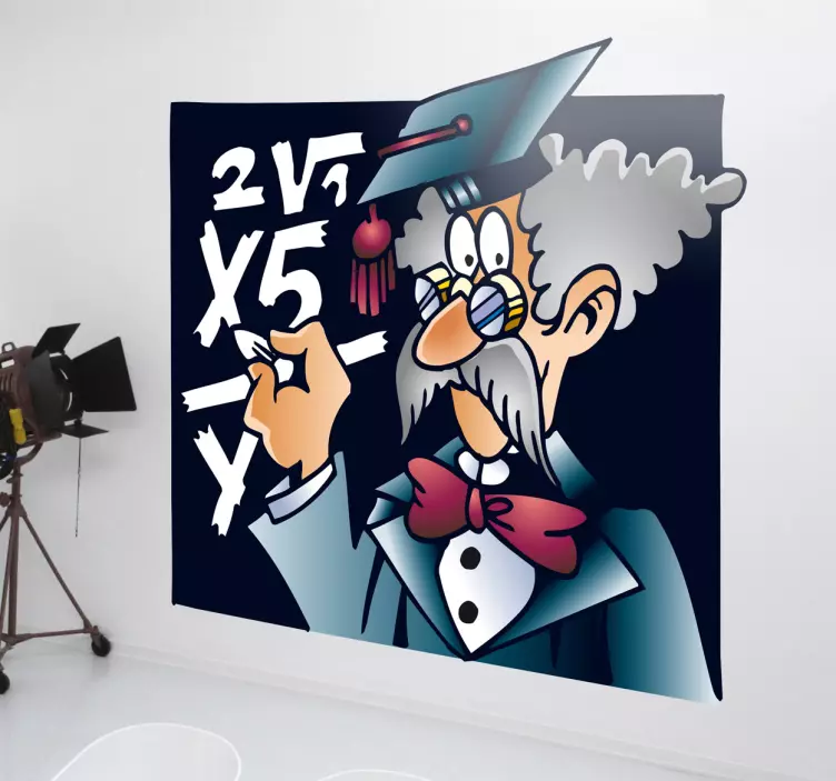 Sticker enfant prof de maths - TenStickers