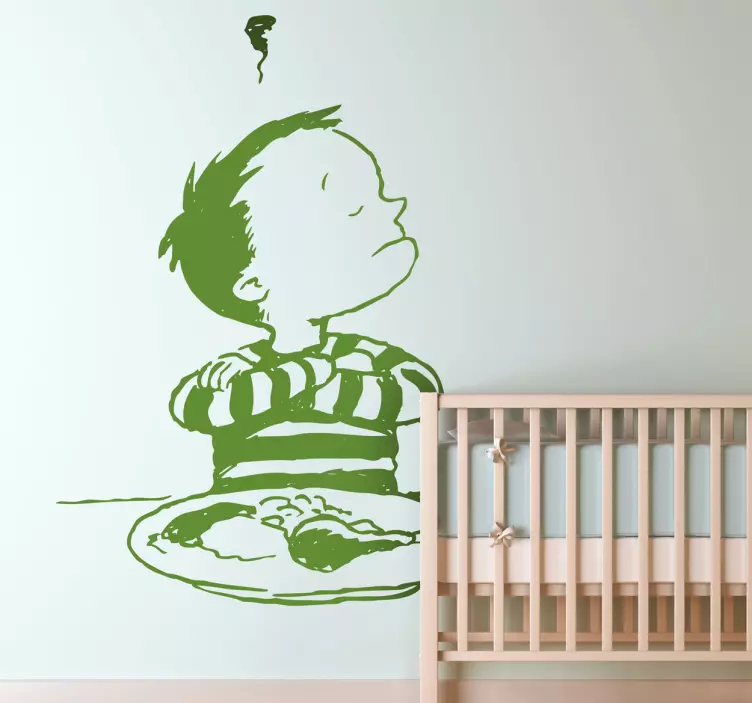 Sticker enfant refuse de manger - TenStickers