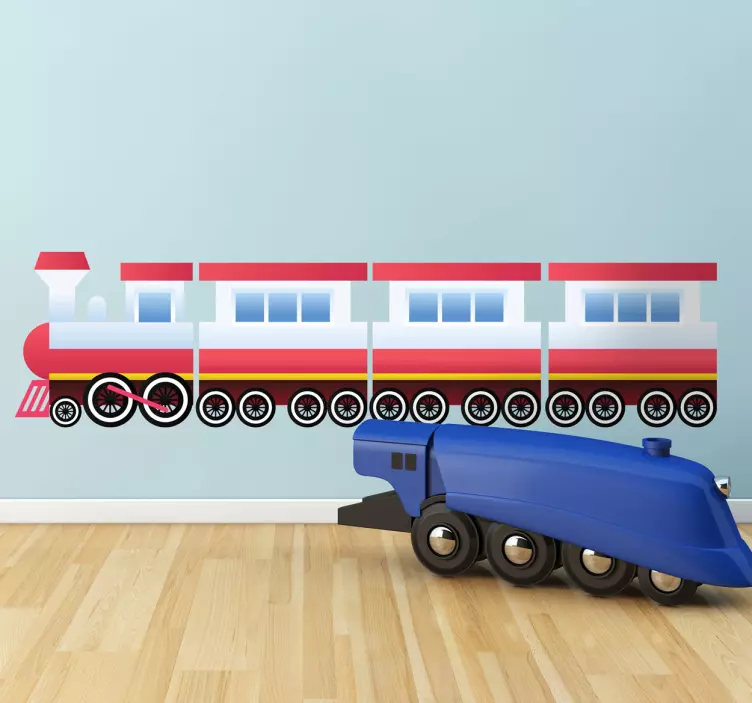 Sticker enfant train rouge - TenStickers