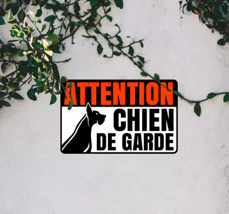 Sticker Entrée Chien méchant - TenStickers