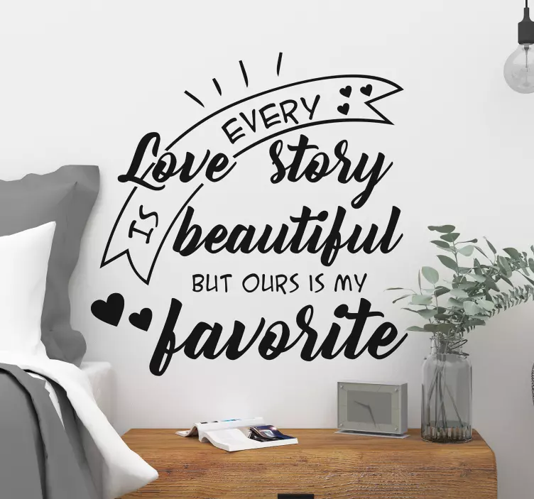 Sticker texte Every Love Story - TenStickers