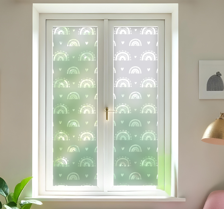 Sticker vitre arcs-en-ciel bohèmes - TenStickers