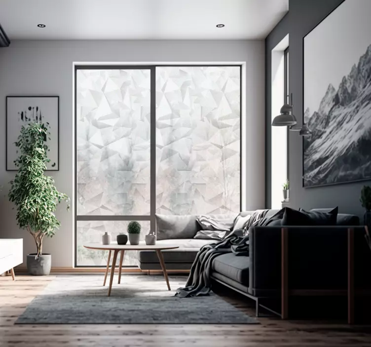 stickers fenetre géométrique effet 3d - TenStickers