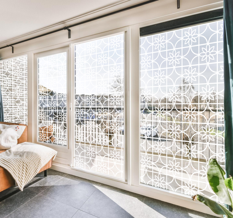 Sticker vitre motif géométrique - TenStickers