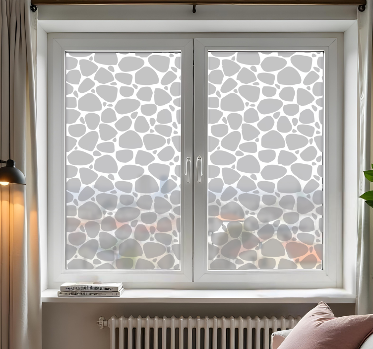 Sticker vitre silhouettes de pierres - TenStickers