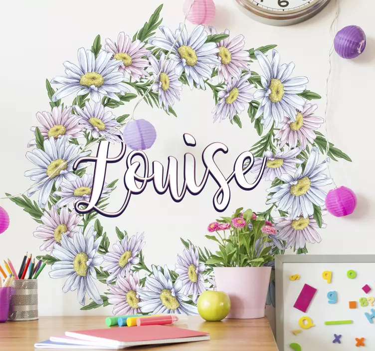 Sticker fleurs et plantes composition des noms botaniques - TenStickers