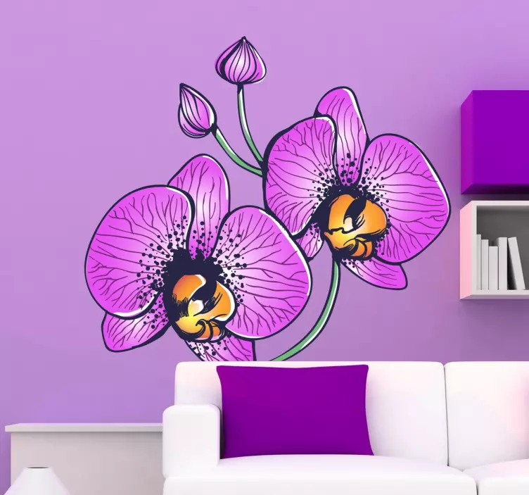 Sticker fleurs orchidées - TenStickers