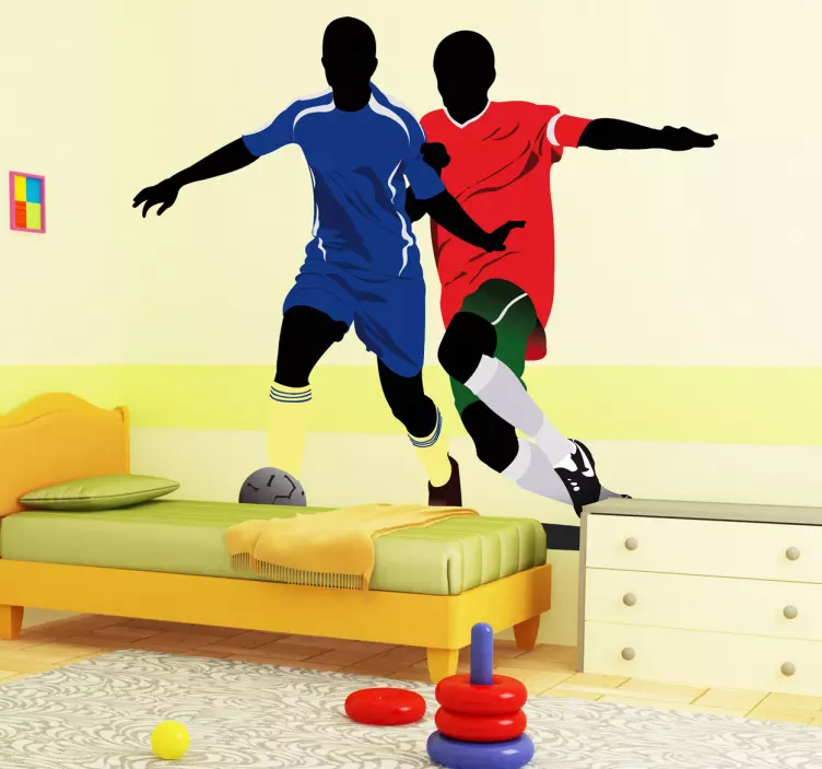 Sticker foot silhouettes joueurs de football - TenStickers