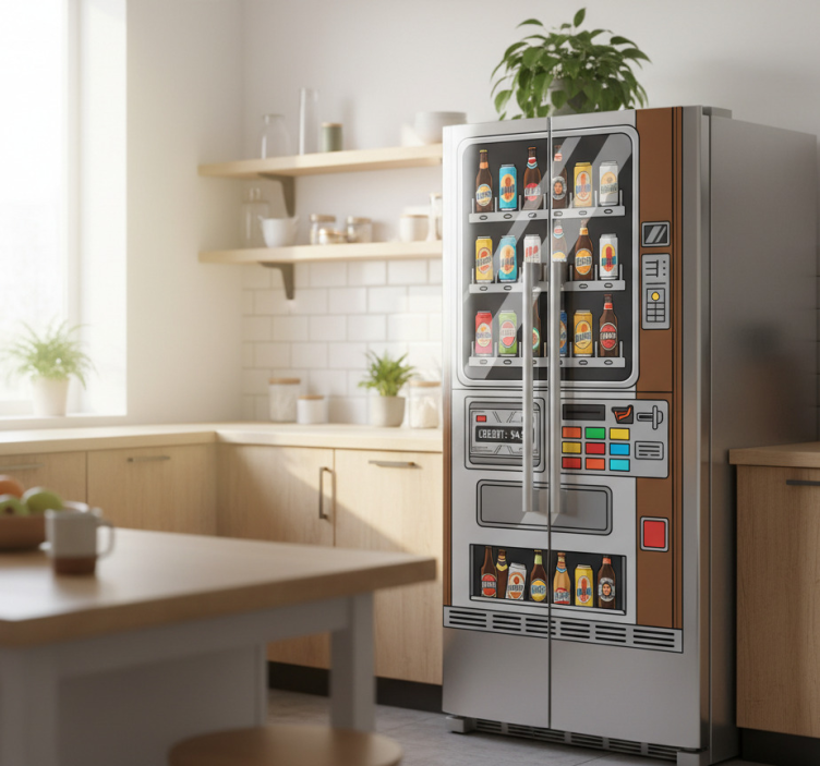 Sticker frigo machine à bière - TenStickers