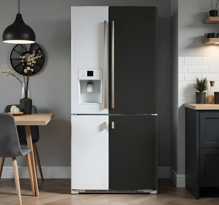 Sticker frigo noir complet - TenStickers