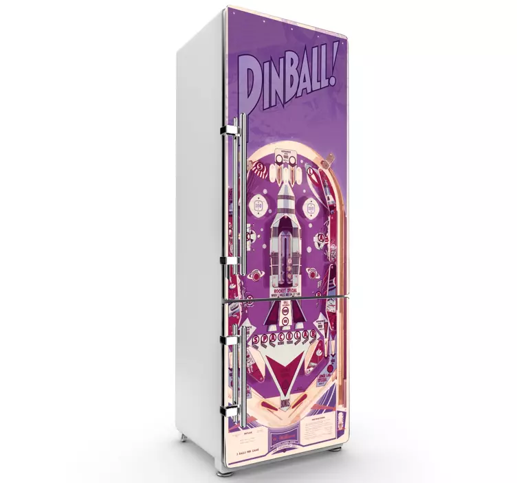 Sticker frigo Pinball - TenStickers