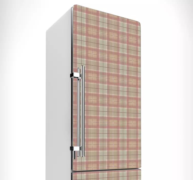 Sticker frigo texture Tartan - TenStickers