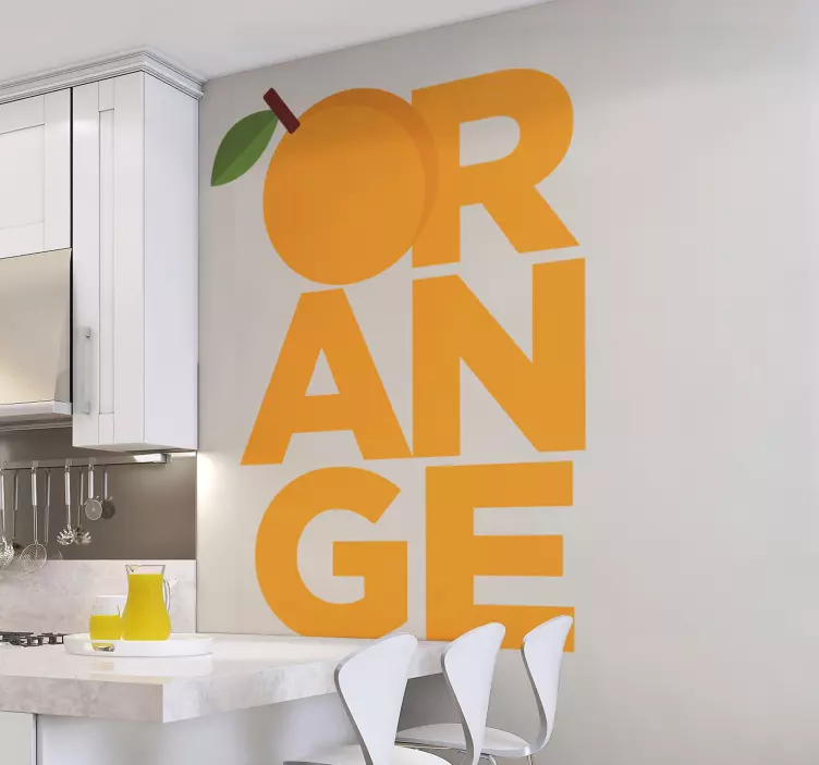 Sticker fruit design de fruit orange frais - TenStickers
