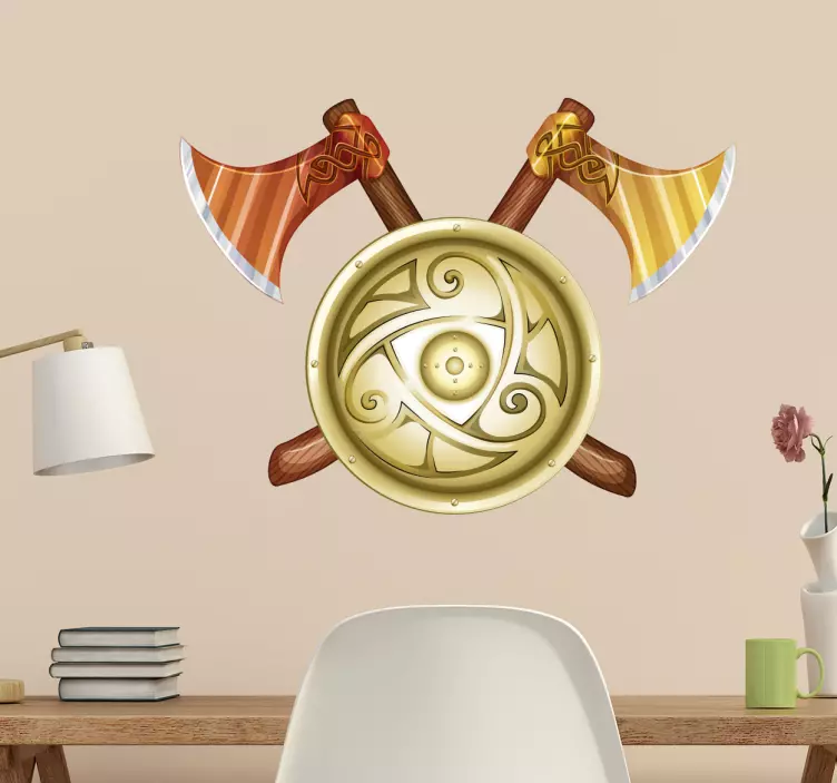 Sticker haches viking - TenStickers