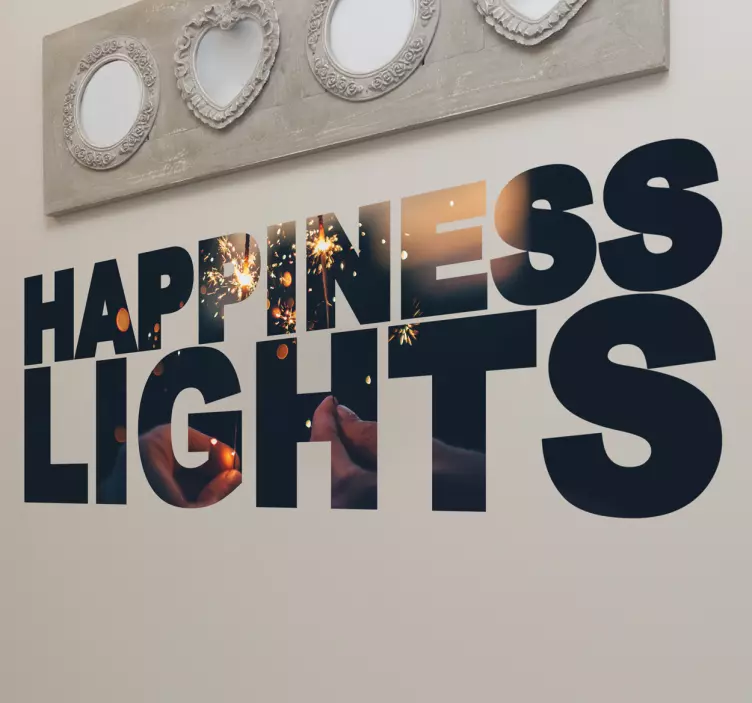sticker hapiness lights - TenStickers