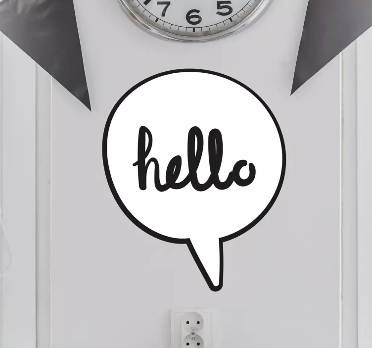 sticker hello dans une bulle - TenStickers
