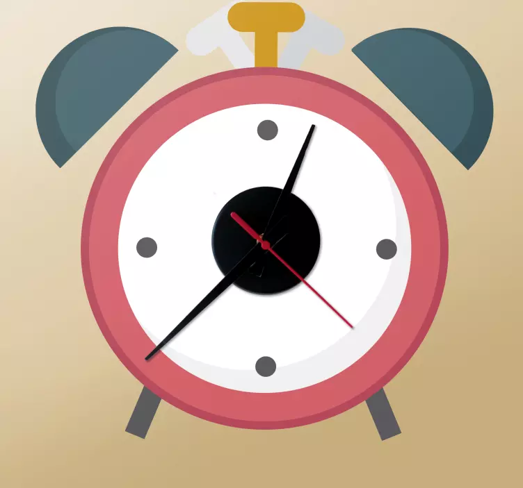 Sticker horloge conception d'alarme classique - TenStickers