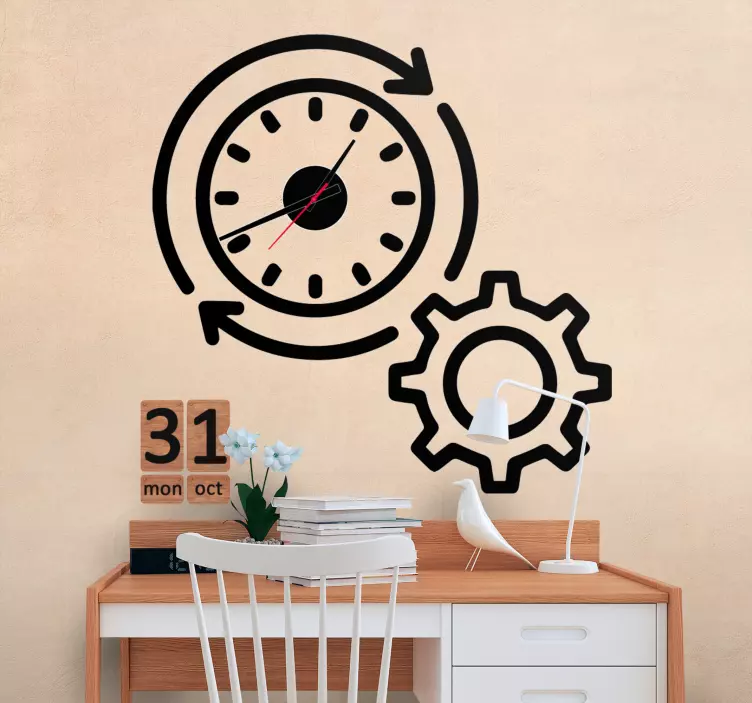 Sticker horloge conception du vireur - TenStickers