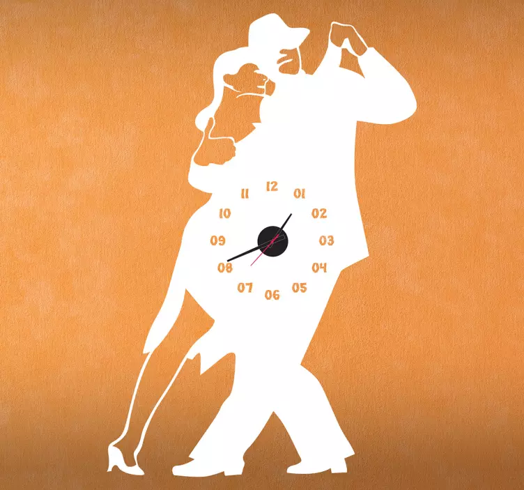 Sticker horloge tango silhouette - TenStickers