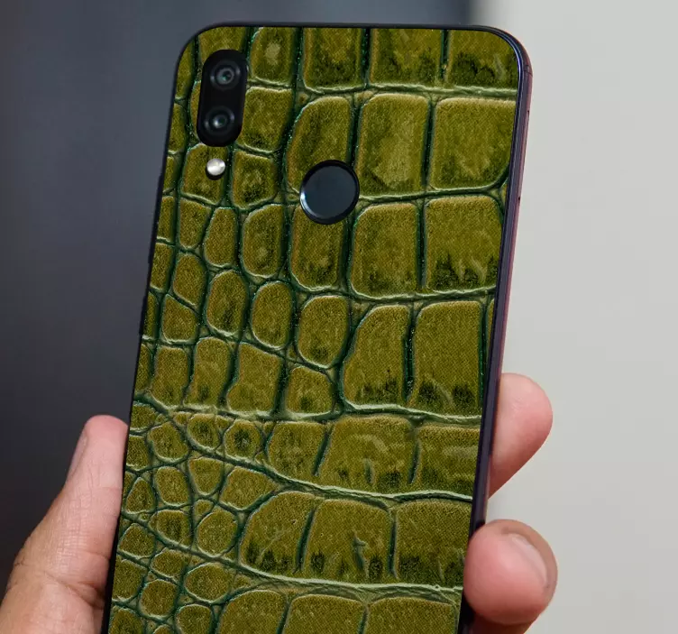 Sticker Huawei couverture en texture crocodile - TenStickers