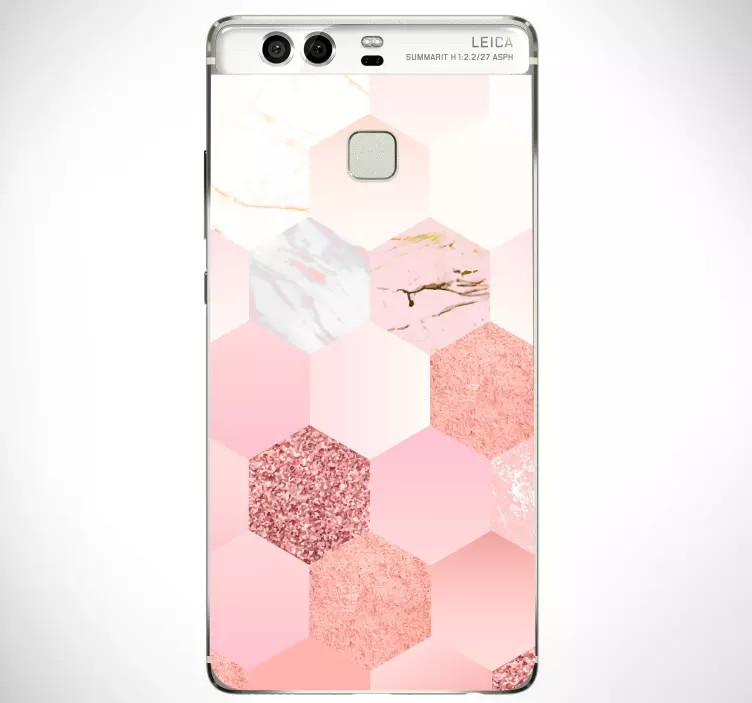 Sticker Huawei motif tons rose - TenStickers