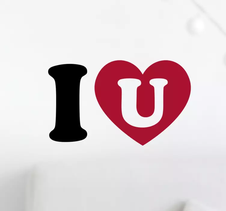 Sticker I coeur U - TenStickers