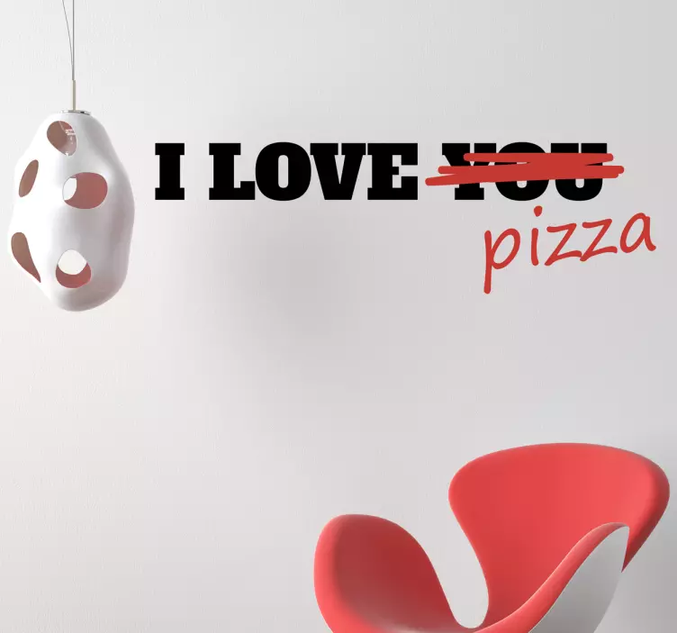 Sticker I love you, pizza - TenStickers