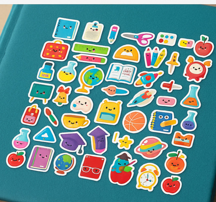 Sticker illustration éléments de décors scolaires - TenStickers