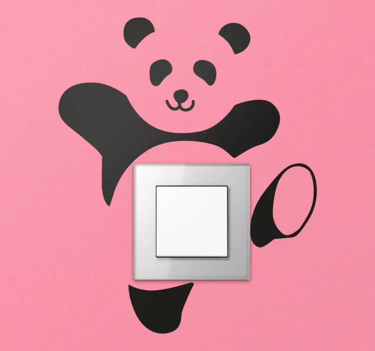 Sticker interrupteur panda - TenStickers