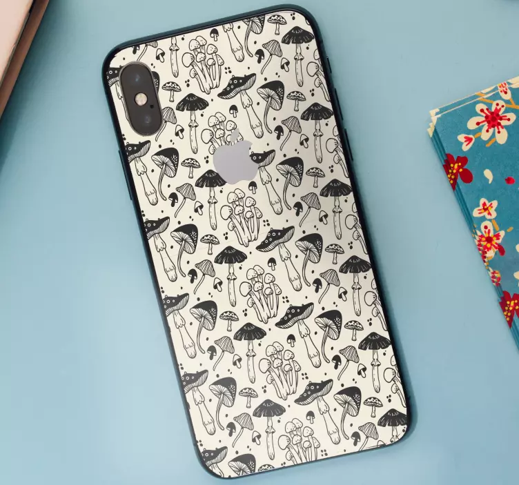 Sticker iphone illustration de champignon - TenStickers