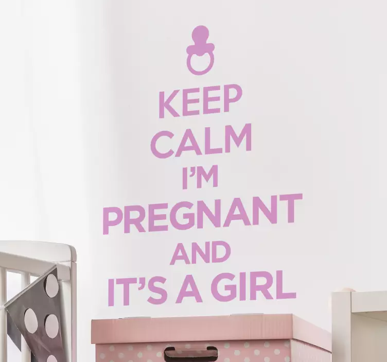 sticker keep calm it's a girl - TenStickers