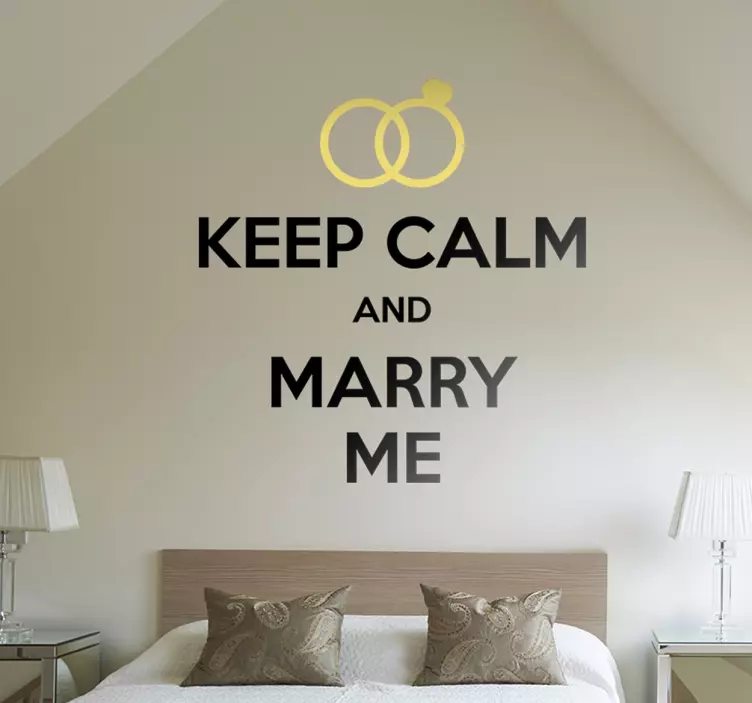 Sticker Keep Calme and Marry Me - TenStickers