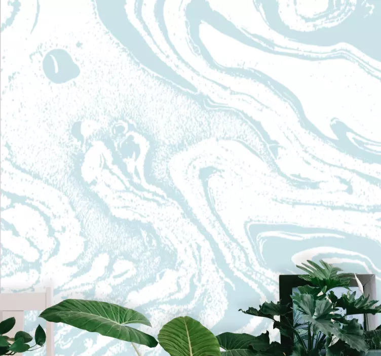 Sticker salon motif d'onde fluide - TenStickers