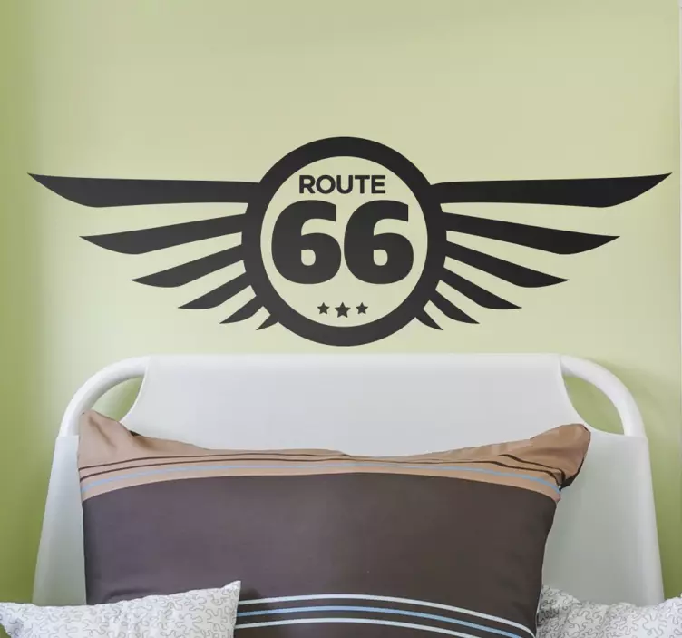 Sticker logo ailes route 66 - TenStickers
