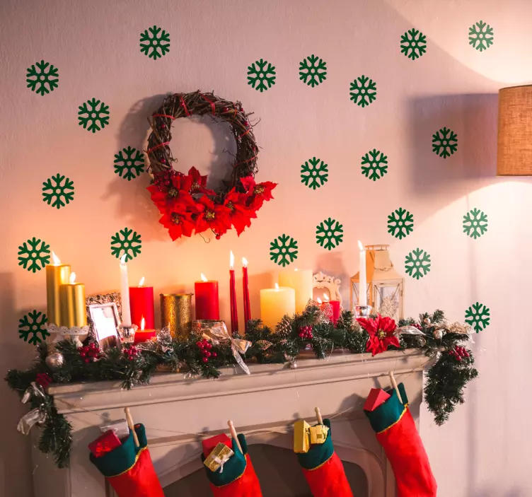 Sticker lot flocons de neige - TenStickers