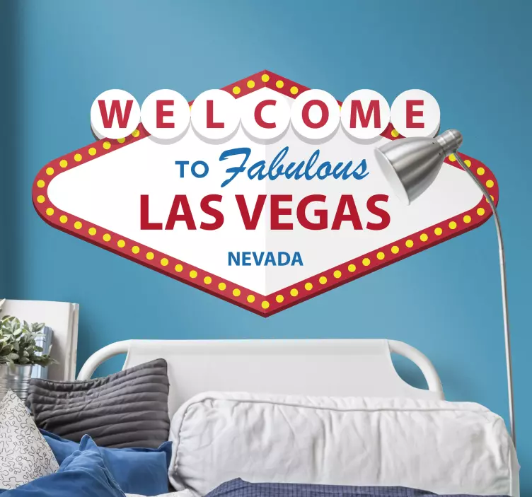 Sticker Maison Bienvenue Las Vegas - TenStickers