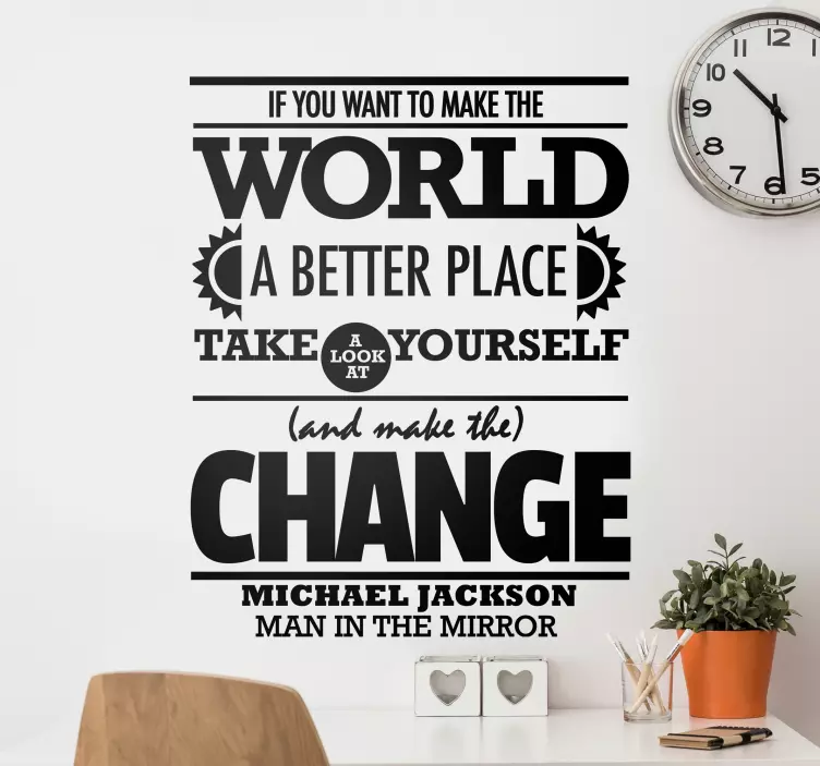 Sticker Man in the Mirror - TenStickers