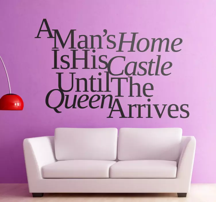 Sticker man's home castle queen - TenStickers