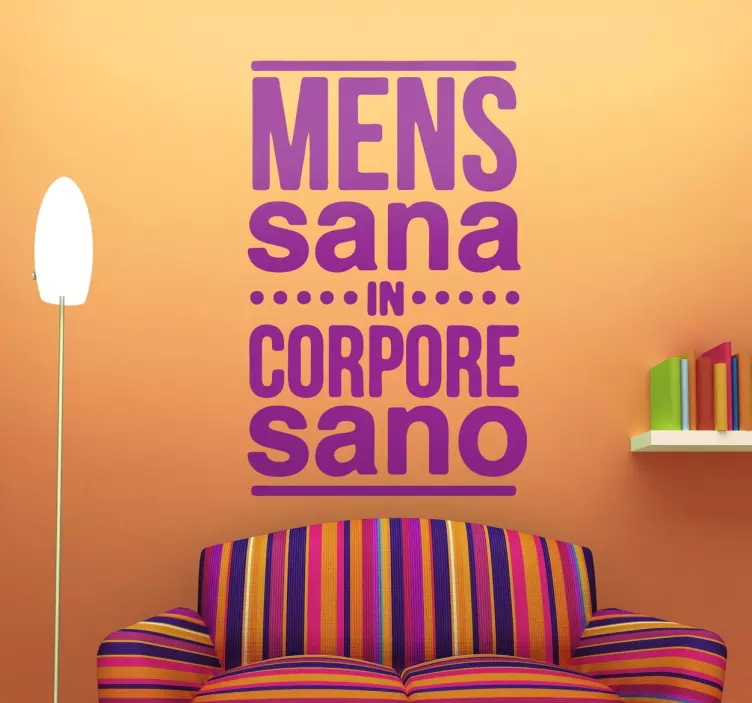 Sticker mens sana - TenStickers